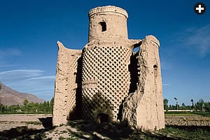 An abandoned tower shows a typically honeycombed interior that could house 5000 to 7000 pigeons. To the birds, the towers offered refuge from nocturnal predators. 