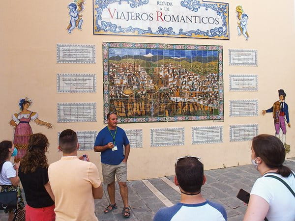 A small plaza commemorates Ronda's early tourists—the writers, poets and painters known as "Romantic Travelers." Arriving from throughout Europe and abroad from the late 18th century on, they came in search of inspiration from natural beauty and the remnants of Hispano-Muslim culture. Today Ronda is one of Spain's most-popular tourist destinations.